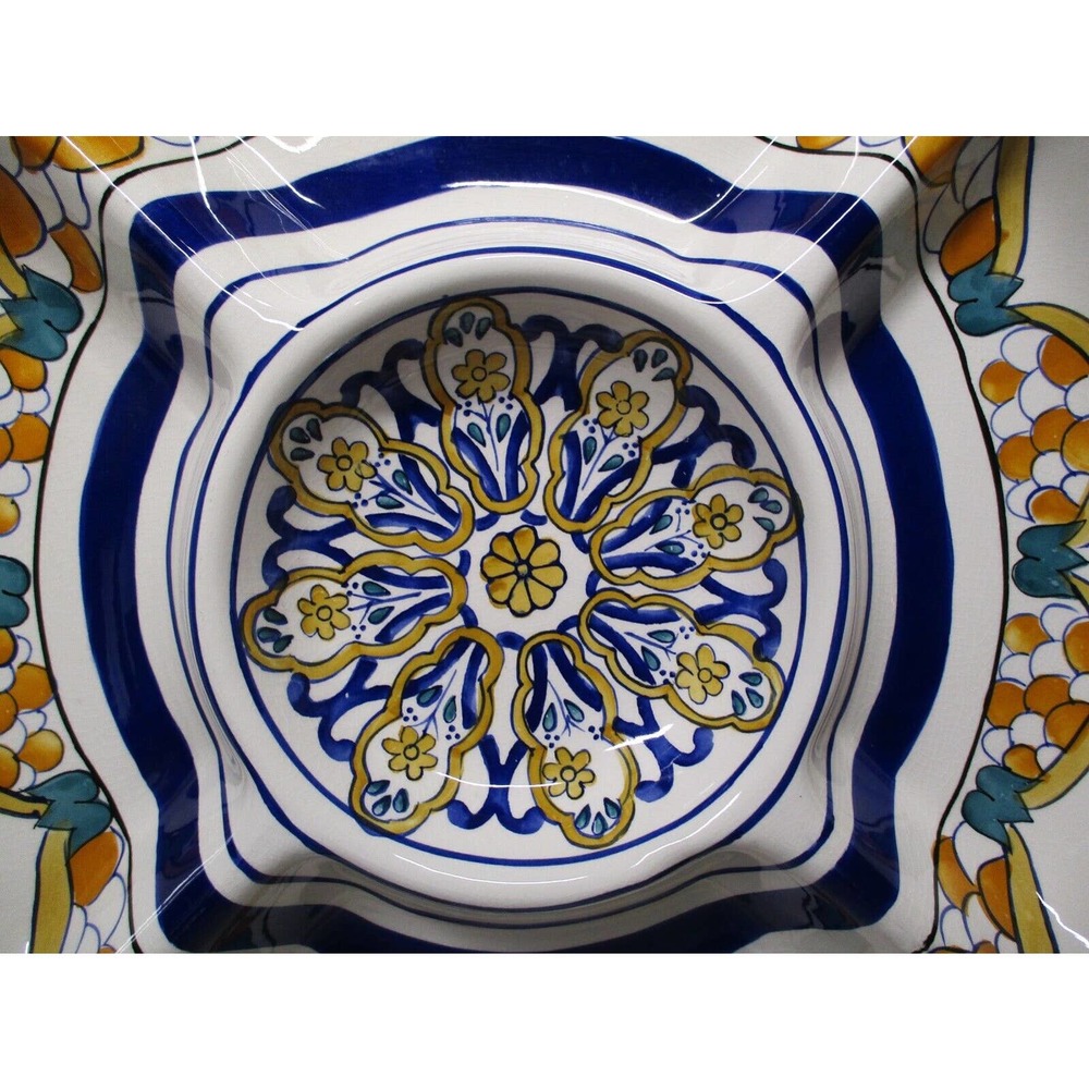 Vintage Decor Hand Painted BIA China Vibrant 4 Section Serving Veg Tray/Platter - Picture 2 of 6